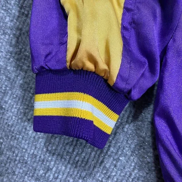 Starter LSU Tigers Jacket Toddler 5T Purple Gold Satin Football Sports Coat - Picture 4 of 7